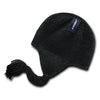 Wholesale Bulk Blank Peruvian Knit Beanies - Decky 633 - Black
