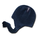 Wholesale Bulk Blank Peruvian Knit Beanies - Decky 633 - Navy