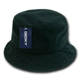 Wholesale Bulk Blank Polo Bucket Hats - Decky 961 - Black