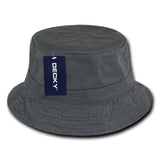 Wholesale Bulk Blank Polo Bucket Hats - Decky 961 - Charcoal