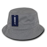Wholesale Bulk Blank Polo Bucket Hats - Decky 961 - Grey