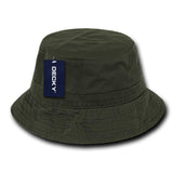 Wholesale Bulk Blank Polo Bucket Hats - Decky 961 - Olive