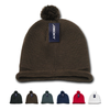 Wholesale Bulk Blank Roll Up Knit Pom Beanies - Decky 611A