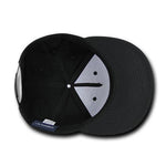 Wholesale Bulk Blank Snapback Flat Bill Cotton Hats - Decky 361 - Black - Picture 7 of 18