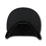 Wholesale Bulk Blank Snapback Flat Bill Cotton Hats - Decky 361 - Black - Picture 8 of 18