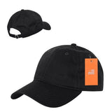 Wholesale Bulk Blank TearAway Relaxed Baseball Caps - Decky 802 - Black