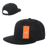 Wholesale Bulk Blank TearAway Snapback Flat Bill Hat - Decky 805 - Black