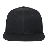 Wholesale Bulk Blank TearAway Snapback Flat Bill Hat - Decky 805 - Black