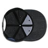 Wholesale Bulk Blank Washed Denim Snapback Flat Bill Hats - Decky 1094 - Black