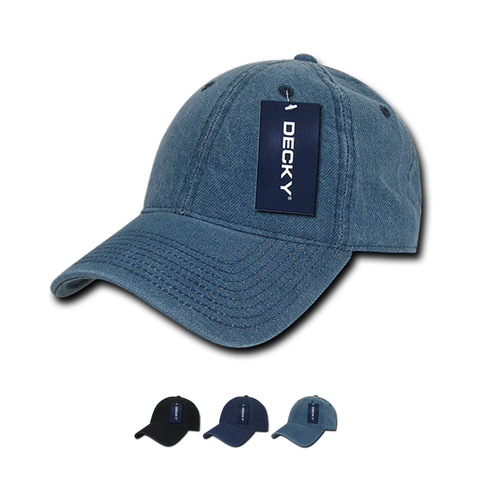 Denim Hat With Baseball Mom Leather Patch