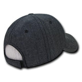 Wholesale Bulk Denim Baseball Hats Structured - Decky 116 - Black