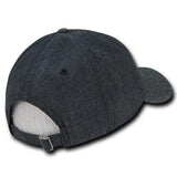 Wholesale Bulk Denim Dad Hats Relaxed - Decky 117 - Black