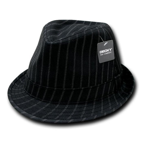 Double Pinstripe Fedora Hat - 554