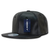 Wholesale Bulk Faux Leather Flat Bill Snapback Cap - Decky 1103
