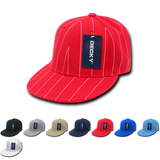 Wholesale Bulk Fitted Pin Stripe Flat Bill Snapback Hats - Decky RP3