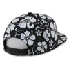 Wholesale Bulk Floral Flat Bill Snapback Hats - Decky 1065 - Black