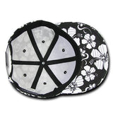Wholesale Bulk Floral Flat Bill Snapback Hats - Decky 1065 - Black