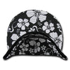 Wholesale Bulk Floral Flat Bill Snapback Hats - Decky 1065 - Black