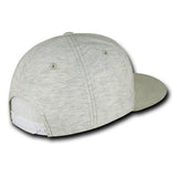 Wholesale Bulk Heather Jersey Flat Bill Snapback Hats - Decky 1131 - Cream