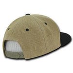 Heavy Jute Flat Bill Snapback Hats - Decky 1099 - Picture 6 of 8