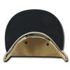 Wholesale Bulk Heavy Jute Flat Bill Snapback Hats - Decky 1099 - Black