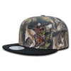 Wholesale Bulk Hybricam Camo Snapback Flat Bill Hat - 1126 - Camo/Black