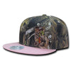 Wholesale Bulk Hybricam Camo Snapback Flat Bill Hat - 1126 - Camo/Pink