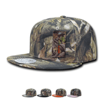 Decky 1126 HybriCam Snapback Cap, 6 Panel Camo Flat Bill Hat - CASE Pricing