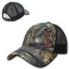 Wholesale Bulk Hybricam Camo Trucker Baseball Hat - 226 - Camo/Black