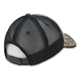 Wholesale Bulk Hybricam Camo Trucker Baseball Hat - 226 - Camo/Black