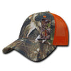 Wholesale Bulk Hybricam Camo Trucker Baseball Hat - 226 - Camo/Orange