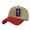 Wholesale Jute Baseball Hats Structured - Decky 230 - Red