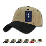 Wholesale Bulk Jute Baseball Hats Structured - Decky 230