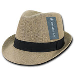 Wholesale Bulk Jute Fedora Hat - 559
