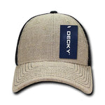 Decky 1136 - 6 Panel Low Profile Structured Jute Trucker Hat - Picture 5 of 5