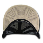Decky 1138 - Jute Trucker Snapback Hat, 6 Panel Flat Bill Cap