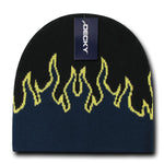Decky 9055 - Youth Fire Beanie, Kids Flame Knit Cap - CASE Pricing - Picture 6 of 8