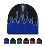 Decky 9055 - Youth Fire Beanie, Kids Flame Knit Cap - CASE Pricing - Picture 1 of 8