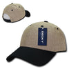 Wholesale Bulk Light Jute Baseball Caps Structured - Decky 232 - Black