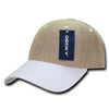 Wholesale Bulk Light Jute Baseball Caps Structured - Decky 232 - White