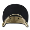 Wholesale Light Weight Jute Snapback Flat Bill Hats - Decky 2000 - Black