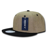 Decky 2000 - Lightweight Jute Snapback Hat, 6 Panel Flat Bill Cap - Picture 4 of 8