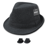 Wholesale Bulk Melton Wool Fedora Hat - 555