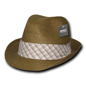 Paper Braid Woven Fedora Hat - 533 - 