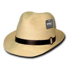 Paper Braid Woven Fedora Hat - 536 - 