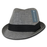 Wholesale Bulk Paper Mesh Fedora Hat - 558 - Dark Grey