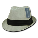 Wholesale Bulk Paper Mesh Fedora Hat - 558 - Light Grey