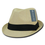 Wholesale Bulk Paper Mesh Fedora Hat - 558 - Natural