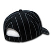 Wholesale Bulk Pin Stripe Baseball Hats Adjustable - Decky 208 - Black