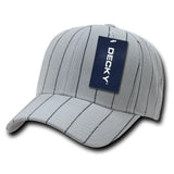 Wholesale Bulk Pin Stripe Baseball Hats Adjustable - Decky 208 - Grey